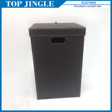 Attractive Foldable Leather Laundry Bin