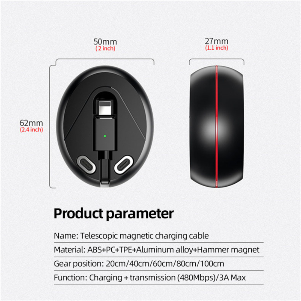 3 in 1 magnetic usb cable 
