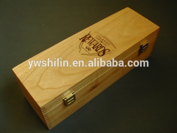 hinged wooden wine bottle boxes with lid / wooden boxes for wine bottles / wholesale wooden wine boxes