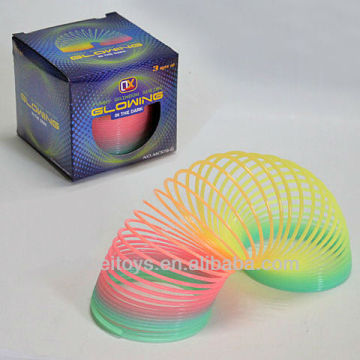 7.6cm Luminous Slinky Spring,Magic spring,Rainbow spring, Glow in the Dark