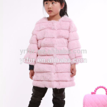 YR484 Baby Pink Shearing Rabbit Fur Coat Children's Real Fur Garment