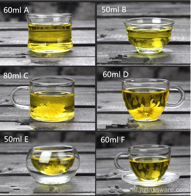 800 ml handgemaakte theepotset van hoog borosilicaatglas