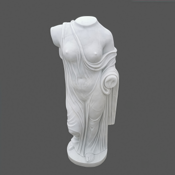 Classical White Marble Torso Statue for Home Decor