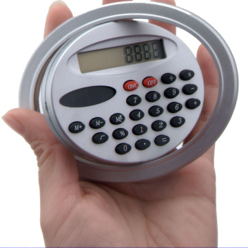 8 Digit Promotional Oval Shaped Mini Pocket Calculator