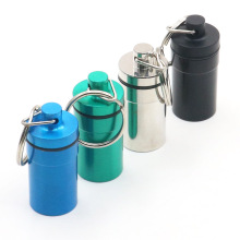 Factory Outlet Straight Shape Metal Pill Bottle with Hook