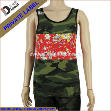 Fashion cotton camo casual tank tops for men