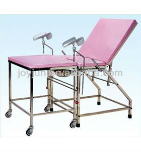 Stainless steel gynecology delivery obstetric bed