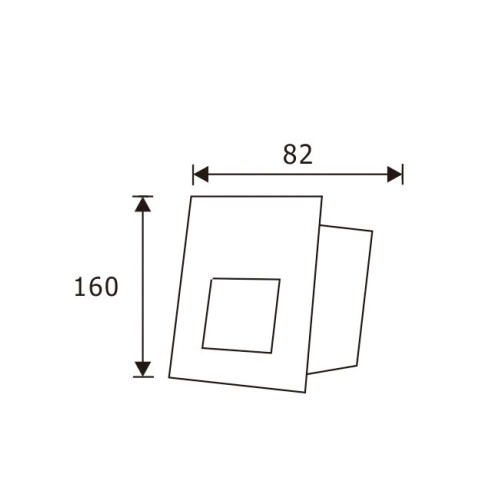 LEDER Recessed Square 4W LED Step Light