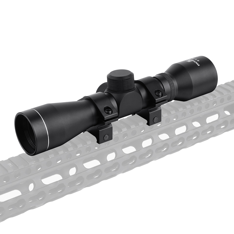 FOCUHUNTER 4X32 Compact Rifle Scope with Duplex Reticle