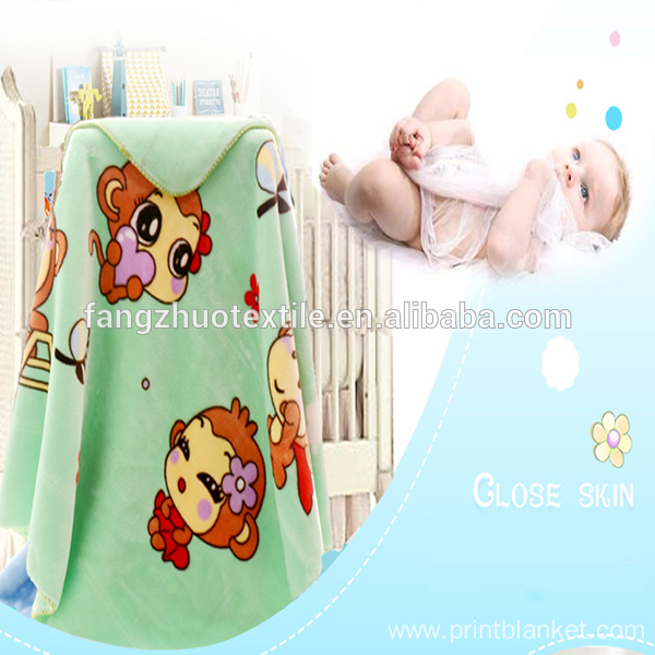 animal printed warm flannel fleece baby throw blanket