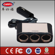 the hot selling car ABS 12V DC socket with three tilt