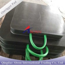 Black UHMWPE crane leg support pads