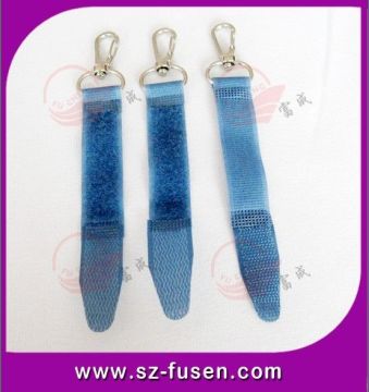 Adjustable Velcro Cable Tie , Black / White Velcro Cable Ties