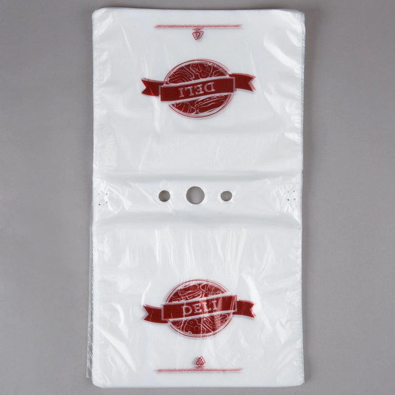 Printed Calendar Supper Market Fast Food Plastic Deli Bag Flip Top