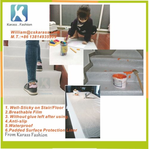 Fieltro adhesivo blanco autoadhesivo para protector de superficie de escalera