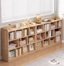 Low bookshelf under window