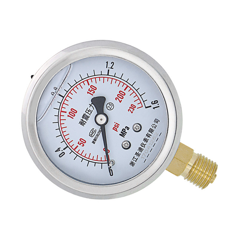 New Arrival High Quality Hydraulic Liquid Filled Pressure Gauge 0-5000 PSI 