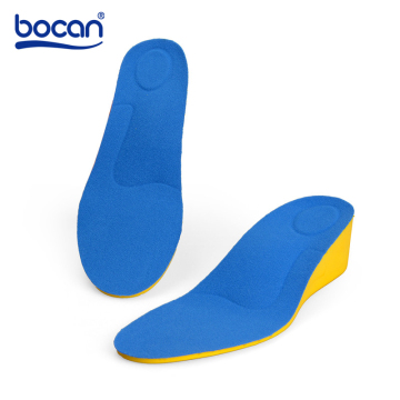 Bocan height increase insoles women 3/5 cm up arch support orthopedic insoles health and beauty shoe accessories blue/grey color