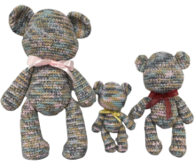 Crochet Amigurumi Violent Bear 100% Handmade Knitted Doll