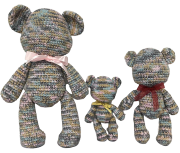 Crochet Amigurumi Violent Bear 100% Handmade Knitted Doll