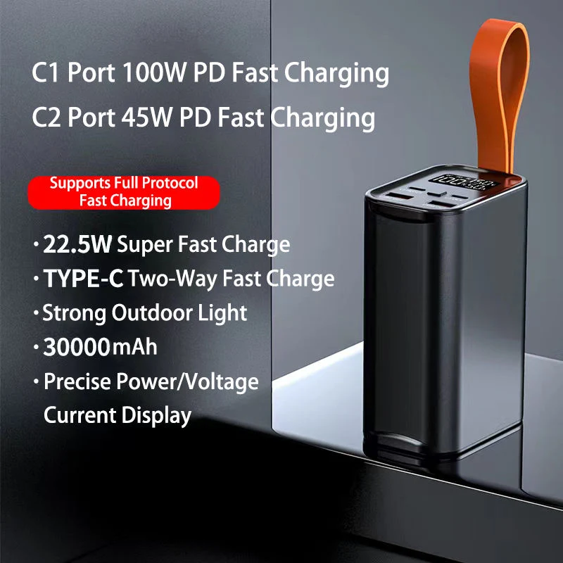 Whaylan New Arrival Power Supply 20000MAH 30000MAH TYPE-Cケーブルミニバックアップポータブル緊急充電器PD 100W高速充電モバイルパワーバンク