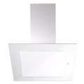 White Cooker Hood in Tempered Glass