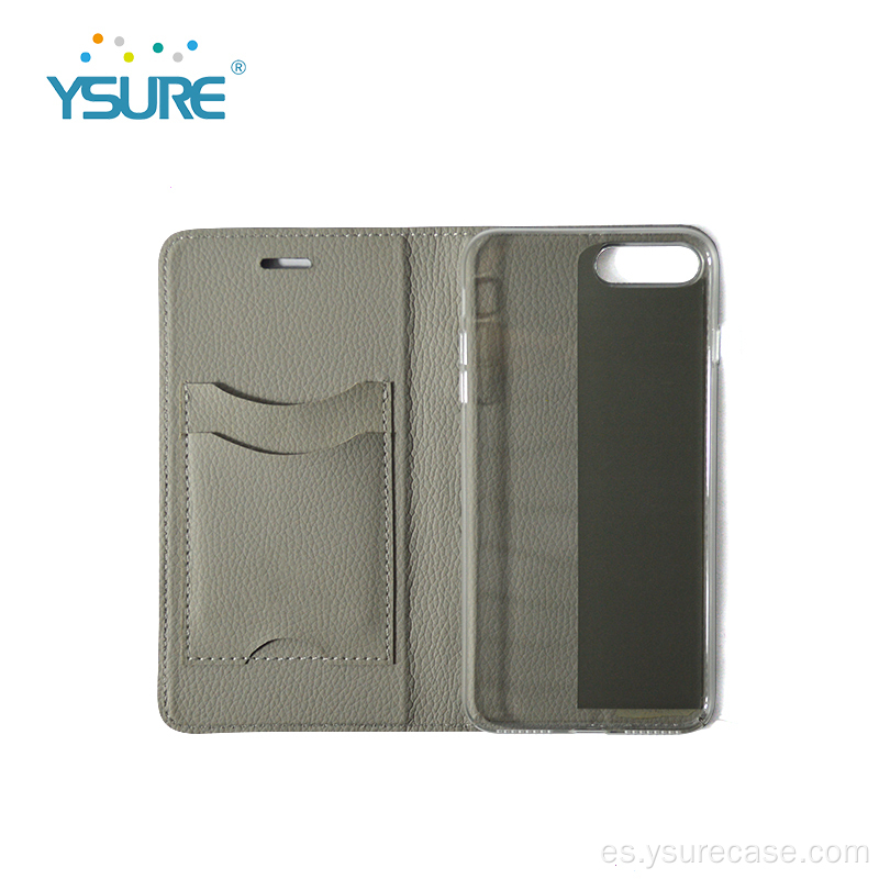 Estuche de teléfono celular de cuero de doble folio universal