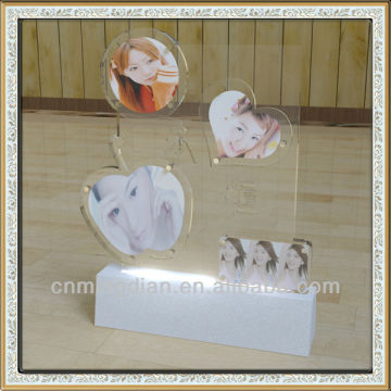 Clear acrylic cube photo frame,table photo frame,acrylic block display.acrylic photo frame