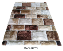 Polyester Silk Shaggy 3D Rug