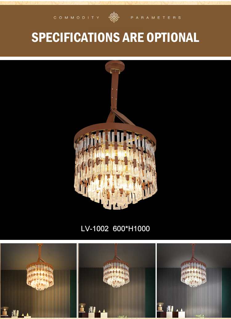 G-Lights Lámpara colgante de araña LED de acero inoxidable de vidrio de hotel de sala de estar de lujo moderno