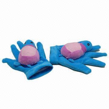 Soft Ladybug Gloves for Kids, Made of Soft PV Plush Fabric