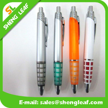 Advertising ball pen with lattice silicone grip nice pen