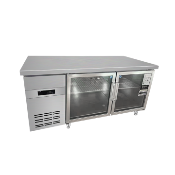 Undercounter glass door fridge