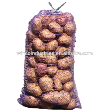 pp drawstring raschel mesh bag for vegetables