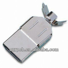 19P Female HDMI Connector,Solder Type with Short Shell