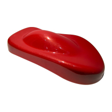 Pure polyester powder coating transparent red