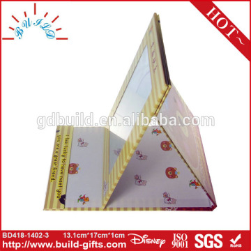 folding single sided cosmetic mirror