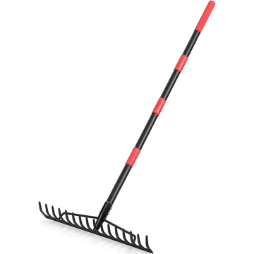 Durable Design Heavy Duty Garden Bow Rake Excavator Rake Bucket with Stainless Steel Handle Power Rake Jump Starter