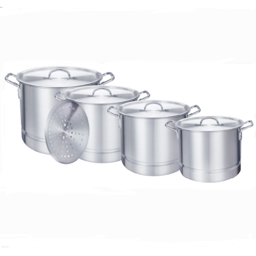 4 pièces aluminium tamale steamer stocker