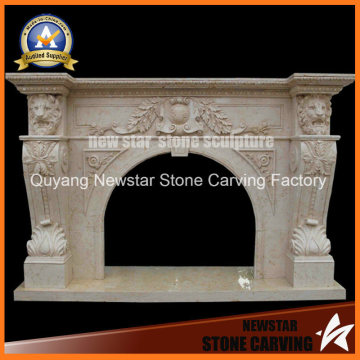 Marble Carving Fireplace Mantel Granite Fireplace