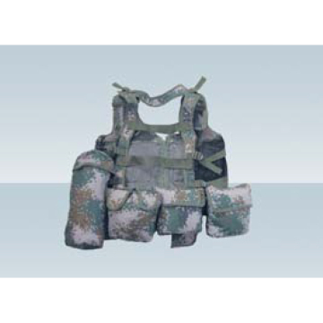 Woodland military camouflage field vest