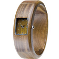 Men's Square Electronic Quartz Wood Watch