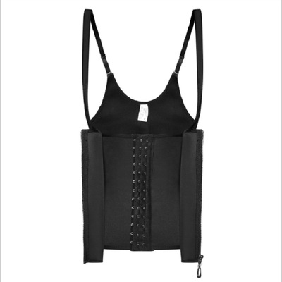 Ladies Body Belly Zipper Corset Neoprene Three-Layer Patch Wicking Vest And Shapewear