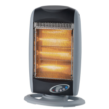1200W Electric Halogen Heater with 3 Radiant Heating Tubes for Bedroom