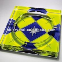 Attractive color printing crystal ashtray