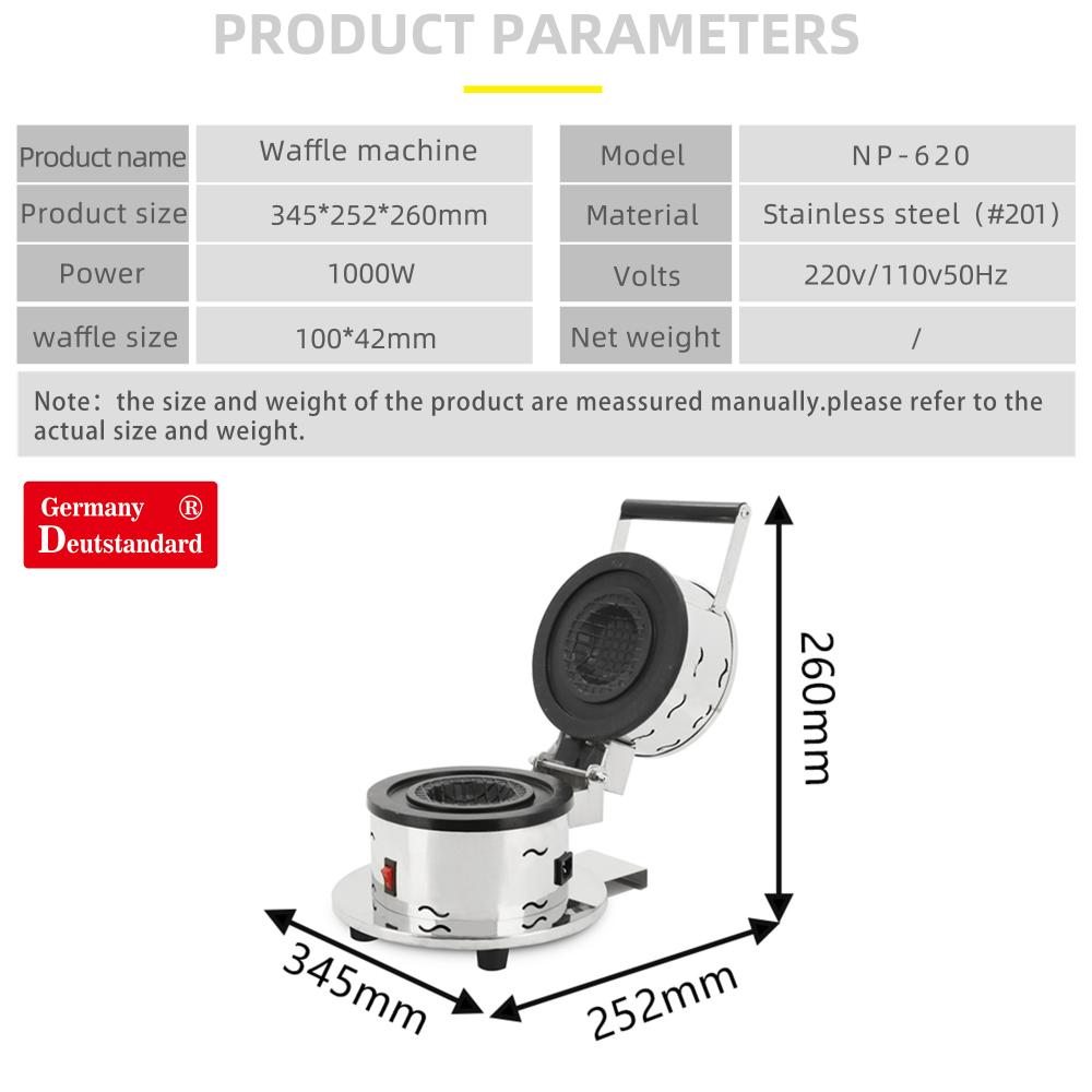 Best Small Burger Ice Cream Waffle Maker machine with CE