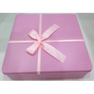 Pink Square Biscuit Tin Box