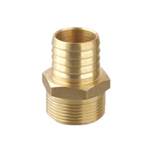 Brass straight male garden hose fitting