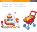 Alta calidad juguete registro plástico supermercado Kids Trolley con luz y sonido