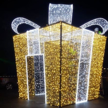 Giant Outdoor Christmas Gift Box Lights: Illuminating Decorations